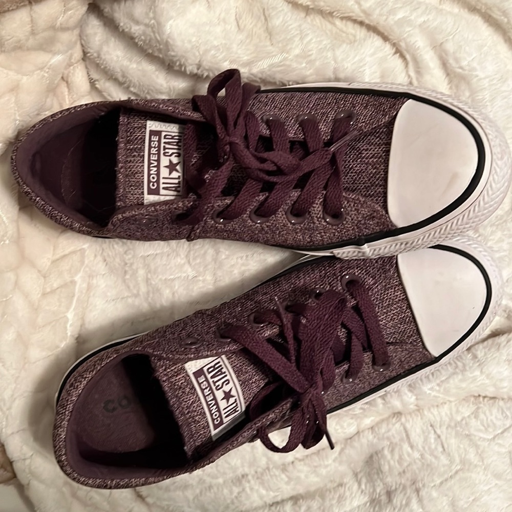 SPRING SALE! NEW LOW PRICE! Purple Tweed Converse Sneakers 👟💜